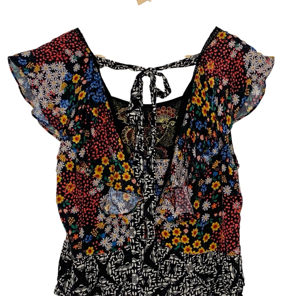 Bhanuni by Jyoti x Anthropologie Neda Beaded Ruffle Hem Top size Large - Picture 8 of 8